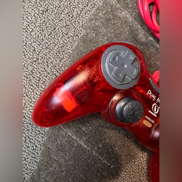 *6 for $10!* *UNTESTED* Dual Impact Colors Transparent Red PS1 Controller - Picture 3 of 14